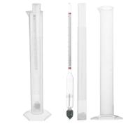Abaodam Alcohol Meter Hydrometer 2 Sets Wine Brewing Tool Plastic Graduated Cylinder 100Ml Long Tube 0-100 for Amateur Winemakers and Beer Brewers Precision Density Tester