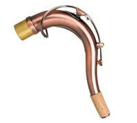 Abaodam Alto Saxophone Bend Neck Replacement Durable Brass Sax Neck Part for Enhanced Performance for Saxophonists Red Antique Finish