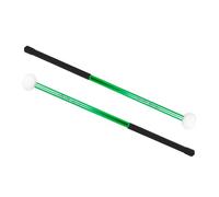 Abaodam Aluminum Alloy Felt Head Marching Drumsticks Lightweight Percussion Sticks for Practice and Performance Green Handle