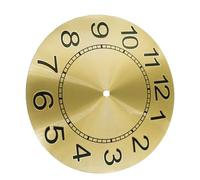 Abaodam Aluminum Metal for Dial Clock Making Replacement Clock Sturdy Golden round Dial Disc with Minimalist Contemporary Style for Bedroom