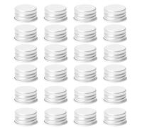 Abaodam Aluminum Screw Caps Multipurpose Fit 100pcs for Bottles and Glass Jars 20mm Screw-on Lids with Easy Identification Portable Refillable Container Covers for Home and Travel Use