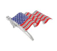 Abaodam American Flag Badge Pin Brooch Alloy Red Decorative Lapel Pin for Clothes and Hats Suitable for National Flag Day and Daily Decoration Fashion Accessory
