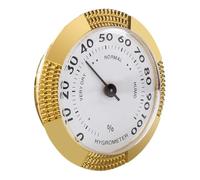 Abaodam Analog 60mm Metal Hygrometer for Cigar Humidor, Adjustable High Precision Round Mechanical Humidity Gauge for Cigar Box and Guitar Case