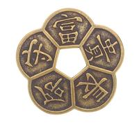 Abaodam Ancient Chinese Style Brass Auspicious Coin Multi Function Feng Shui Divination Accessory for Luck Wealth Prosperity Home Decor and Collectors