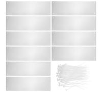 Abaodam Animal Cage Splash Guard 12 Plastic Panels 35.6X11.5Cm with 100 Ties - Removable Urine Protection for Hamster and Bird Cages