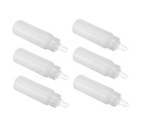 Abaodam Animal Feeding Bottle 6pcs 250ml White Plastic Anti-bite Milk Feeder for Lambs and Calves in Farm Settings