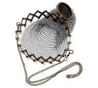 Abaodam Antique Coin Box Vintage Twist Lid Mesh Pouch for Coins Small Items for Collectors Display and Photography Props
