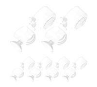 Abaodam Aquarium Acrylic Feeding Bowls with Suction Cup Holder, 5pcs Set Including Round Plant Feeder and Small Oval Red Worm Cup, Fish Food Feeder for Aquatic Plants and Snail Feeding in