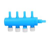 Abaodam Aquarium Air Pump Splitter Valve 4-outlet Compact Blue Flow Control Regulator for Fish Tank Bubbler Suitable for Freshwater and Saltwater Aquariums