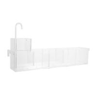 Abaodam Aquarium Drip Box Filter, Hanging Acrylic Fish Tank Accessory with 5 Dry-wet Separation Compartments, External Silent Wall-mounted Filtration Box for Home and Office Use