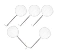 Abaodam Aquarium Fish Net Shrimp Net Fine Mesh round White Fish 5pcs Stainless Steel Portable Extendable, Shrimp, Outdoor Small Koi Ponds