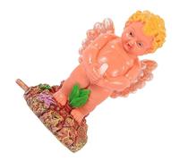 Abaodam Aquarium Oxygen Pump Decoration Angel Shape Resin Bubbler for Fish Tank Air Pump Decorative Water Features