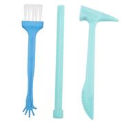 Abaodam Archaeological Digging Tool Set 3pcs Excavation Kit with Plastic Hammer, Brush, and Educational Stem for Gemstone and Ancient Remains Discovery