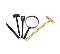 Abaodam Archaeological Excavation Tool Kit with Metal Hammer Brush Magnifier for Gemstone Digging Safe Stem Science for Childrens Outdoor Treasure Hunting and Skill Development