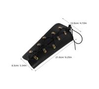 Abaodam Archery Arm Guard Leather Forearm Protector Adjustable Black Pu Bow Armguard for Target Shooting and Hunting Unisex Archery Practice