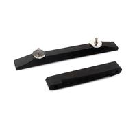 Abaodam Archtop Guitar Bridge with Thumb Wheels Lightweight Ebony Saddle for Jazz Guitar Smooth Polished Finish for Easy Installation