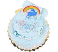 Abaodam Artificial Cake Photo Prop Fake Cake Model for Boys and Girls 6-inch Double-layer Simulation Dessert Cream Unicorn Theme for Birthday Party and Photo Studio Posing