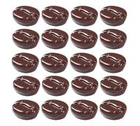 Abaodam Artificial Coffee Beans Realistic Coffee Bean Models 30pcs High Simulation Resin Decorative Props for Craft and Restaurant Bar Counters Use
