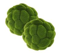 Abaodam Artificial Decorative Balls Faux Moss Topiary Spheres 15Cm 2Pcs for Commercial Landscaping Indoor Outdoor Use