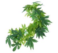 Abaodam Artificial Hanging Jungle Vines for Reptile Terrariums, Bendable Plastic Fake Vine with No Color Fade, Realistic Green Climbing Plants for Geckos and Bearded Dragons in Tropical