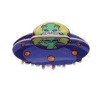 Abaodam Assorted Color 3 Pcs Spaceship Shaped Hair Claw Clips Cartoon Design Plastic Hair Clamps Portable Convenience Versatile Use for Women Daily Life