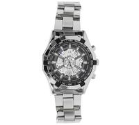 Abaodam Automatic Mechanical Wrist Watch Elegant Style for Men Stainless Steel Sturdy Design with Hollowed-Out Carving Suitable for Business and Daily Wear