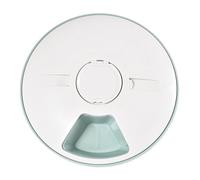 Abaodam Automatic Pet Feeder with Timer Six-compartment Smart Dry Food Dispenser for Dogs and Cats Anti-slip Design Detachable and Easy to Clean Pet Food Container Green and White