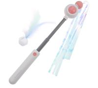 Abaodam Automatic Retractable Cat Teaser Wand Plumage Pink Interactive Cat Playing Tool Pet Training Stick Random Style