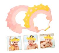 Abaodam Baby Bath Hat Ear Protection 2pcs Silicone Shower Cap for Newborns Boys and Girls Waterproof Comfortable Portable
