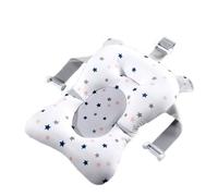 Abaodam Baby Bath Support Cushion for Infant and Toddler with Adjustable Tilt Angle, Soft Foam and Plastic Material for Comfortable Bath Times, Non-Slip Suspension Pad in White