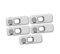 Abaodam Baby Safety Cabinet Locks with Finger Pinch Protection, Self-Adhesive Multi-Purpose Baby Lock Guards for Refrigerator and Drawer, Light Grey, 5pcs, Childproof Kitchen and Home