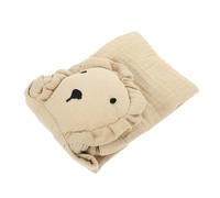 Abaodam Baby Security Blanket for Newborns and Babies, Unisex Fox Soothing Snuggle Comforter, Chewable Soft Cotton Muslin Sleep Toy in Khaki
