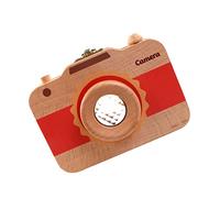 Abaodam Baby's First Tooth Box Wooden Camera Shape Portable Tooth Storage Tradition for Home
