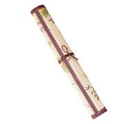 Abaodam Bamboo Brush Pen Roll Wrap Medium with Protective Edges, Portable Art Supplies Organizer Pouch for Brush Pens and Drawing Pencils Storage in Painting and Calligraphy