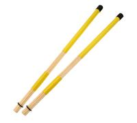Abaodam Bamboo Drumsticks Simple and Comfortable Style for Drumset with Non-skid Design, Practical Yellow Wooden Drum Brushes for Percussion Instrument Accessories