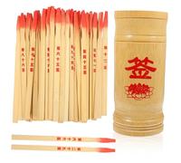 Abaodam Bamboo Fortune Sticks Set for Divination Game Traditional Chinese Fortune-Telling Props Bucket for Religious Practices and Family Gatherings