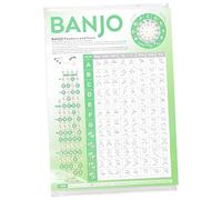 Abaodam Banjo Chord Chart for Beginners Laminated Fingerboard Guide with Diagrams Durable Plated for Learning and Teaching Banjo Skills