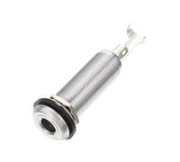 Abaodam Barrel Jack Cylinder Stereo Output Plug for Electric Guitar and Bass, Silver Dual Channel Audio Interface Socket, Guitar Accessories for Instrument Audio Connection