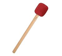 Abaodam Bass Drum Mallet with Long Plush Beech Wood Handle, Red Sn-16 Professional Percussion Drumstick for Marching Band and Performance Use
