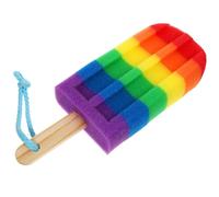 Abaodam Bath Shower Sponge Ice Cream Shaped Shower Body Scrubber Portable Exfoliating Sponge with Practical Lanyard Design Suitable for Outdoor Travel and Business Trips Random Color