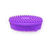 Abaodam Bathing Scrubber Soft Body Shampoo Brush Purple Silicone Shower Brush Massage Function and Simple Operation for Gentle Skin Care for Family Massage and Swimming Pool Use