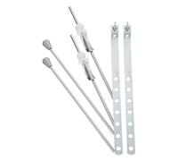 Abaodam Bathroom Sink Drain Lift Rod Replacement and Efficient Drainage 2 Sets Pivot Rod with Sturdy Iron Material in Silver Finish for Hotels and Home Bathroom Sink Repair Parts