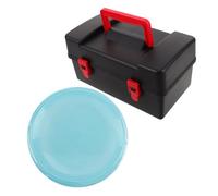 Abaodam Battling Top Storage Case Plastic Organizer with Sponge Dividers and Handle Antiloss Box for Boys Spinning Tops and Accessories Portable Gyro Carrying Case for Travel and Playdates