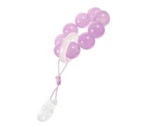 Abaodam Beaded Rosary Ring for Women Smooth Prayer Beaded Finger Ring with Fox Pendant Chinese Style Jewelry for Religious Faith and Cultural Charm