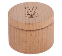 Abaodam Beech Wood Tooth Storage Box with Sealed Design Handpainted Keepsake Organizer for Teeth Rings Hair Container for Boy Girl Memory Collection