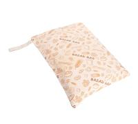 Abaodam Beeswax Food Storage Bag with L Shaped Zipper for Bread | Cotton Cloth with Natural Wax Lining, Large Capacity for Rolls and Bagels, Hook Hanging for Kitchen Storage