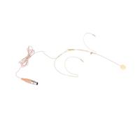 Abaodam Beige Wired Headset Microphone with Xlr Connector Lightweight Vocal Condenser Mic for Singing Teaching Lectures Flexible Steerable Boom for Sound Pickup Comfortable Head-mounted