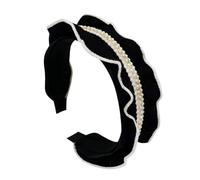 Abaodam Bejeweled Headbands Pearl Hairband Lightweight Portable Fabric Artificial Pearl Elegant Chic Look Teens Women Wedding Festival