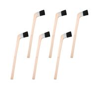 Abaodam Bent Radiator Paint Brushes Small Area Paint Brushes 6pcs with L Shaped Wooden Handles, Ergonomic Design Water-resistant for Pipes and Walls, for Cabinet Painting and Furniture