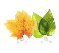 Abaodam Betta Fish Leaf Beds 2pcs Aquarium Decorative Faux Leaves for Betta Resting and Spawning for Fish Tank Habitat